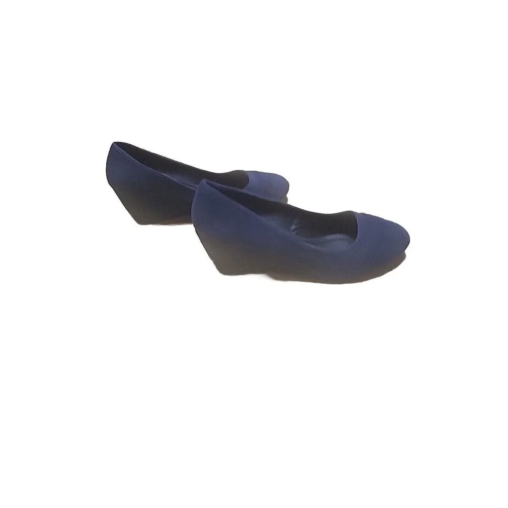 Emma Lee Grace Collection Navy Blue‎ Wedge Heels Shoes Women Size 10